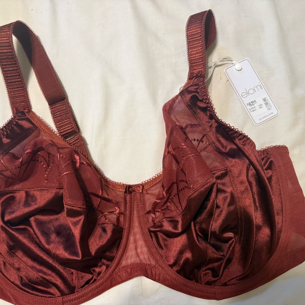 Elomi Women's Deep Red Satin Bra
